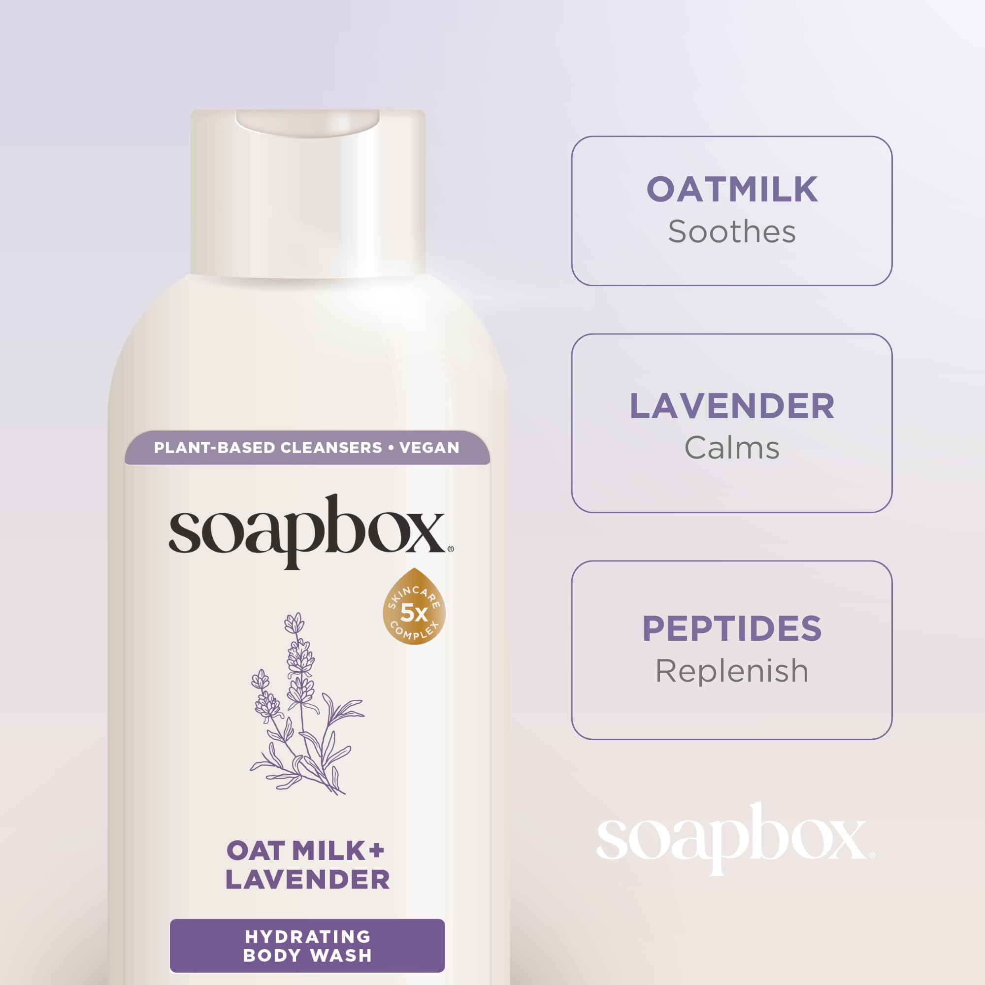 Soapbox pack vegano dúo, dos botellas para baño diario.