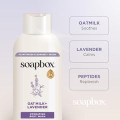 Soapbox pack vegano dúo, dos botellas para baño diario.