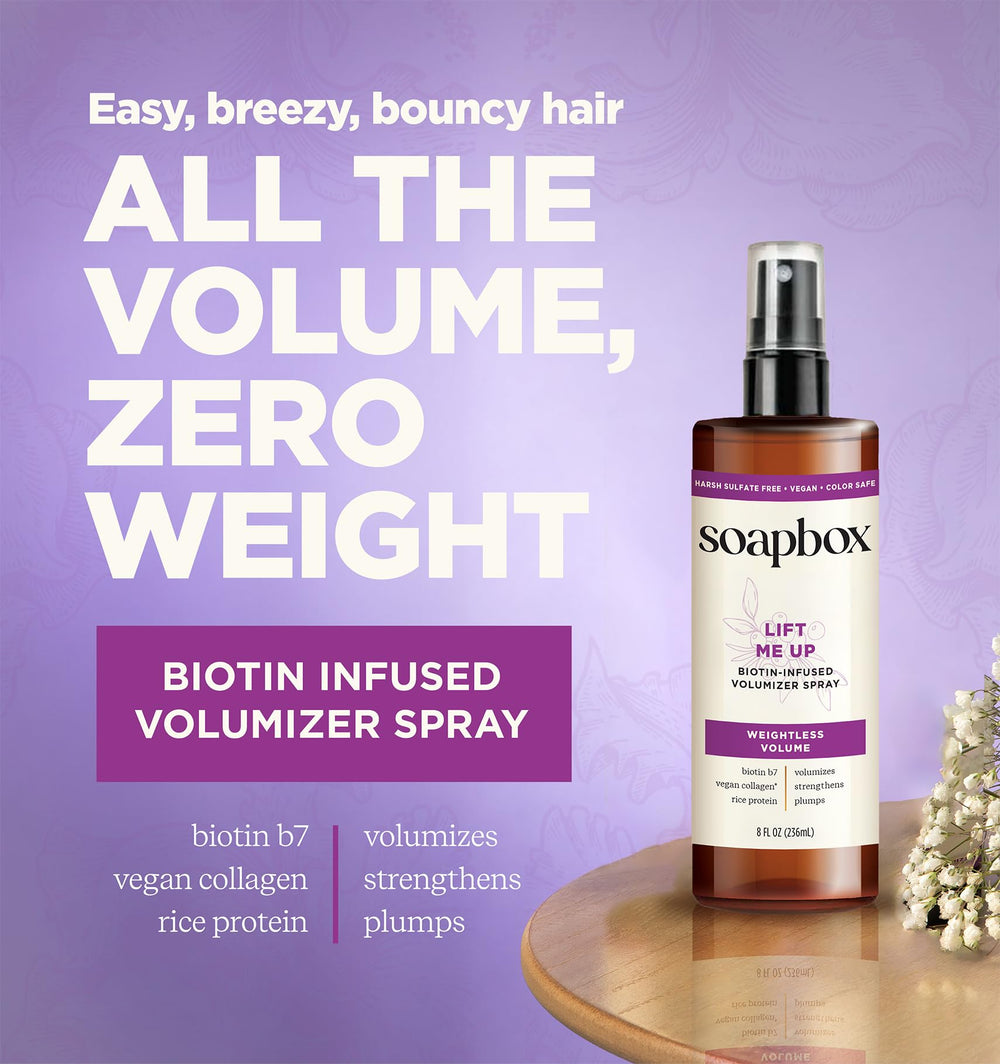 Soapbox Lift Me Up, biotina para cabello más lleno y saludable.
