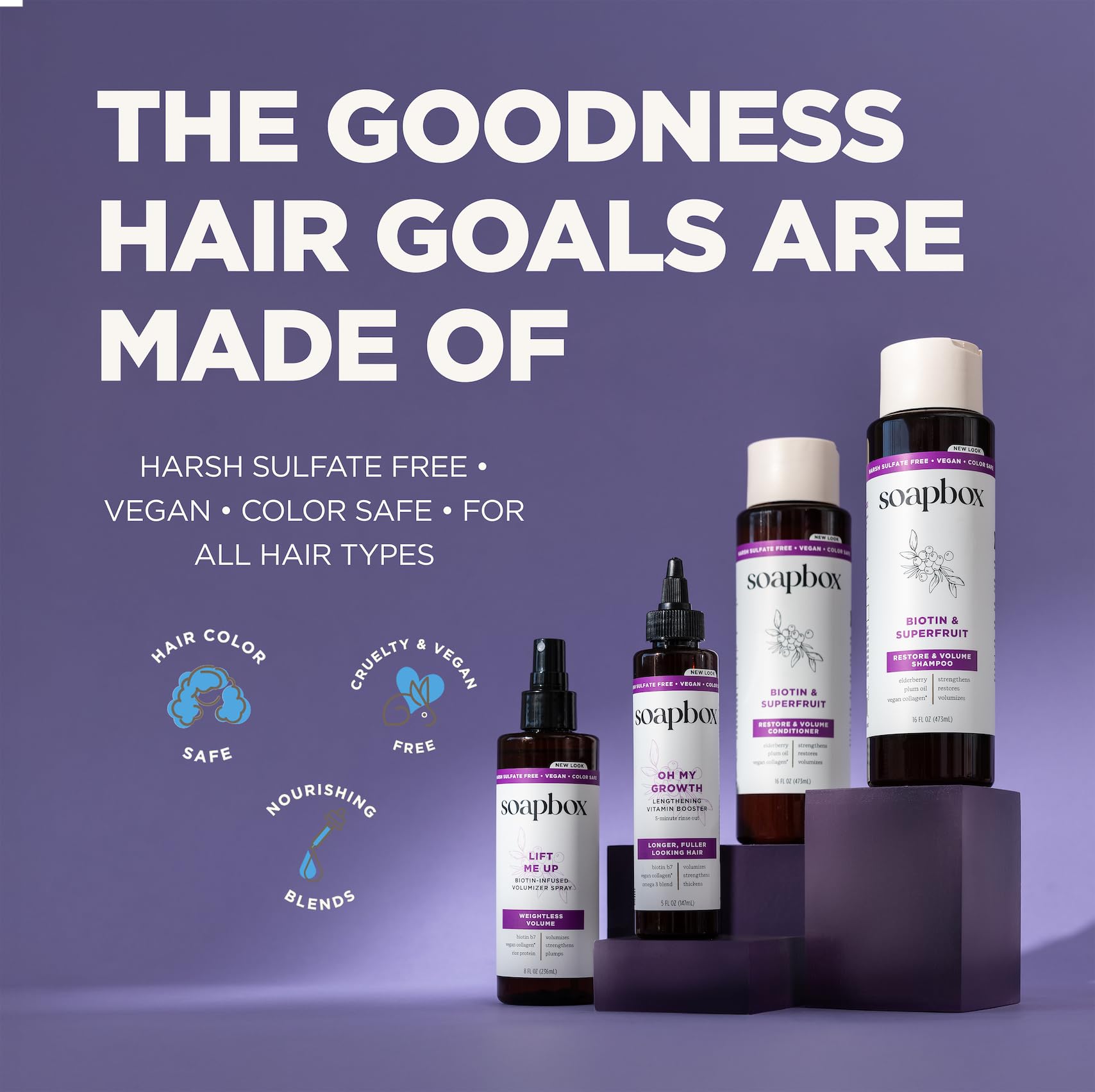 Soapbox Lift Me Up, ingredientes naturales para cuidado capilar suave.