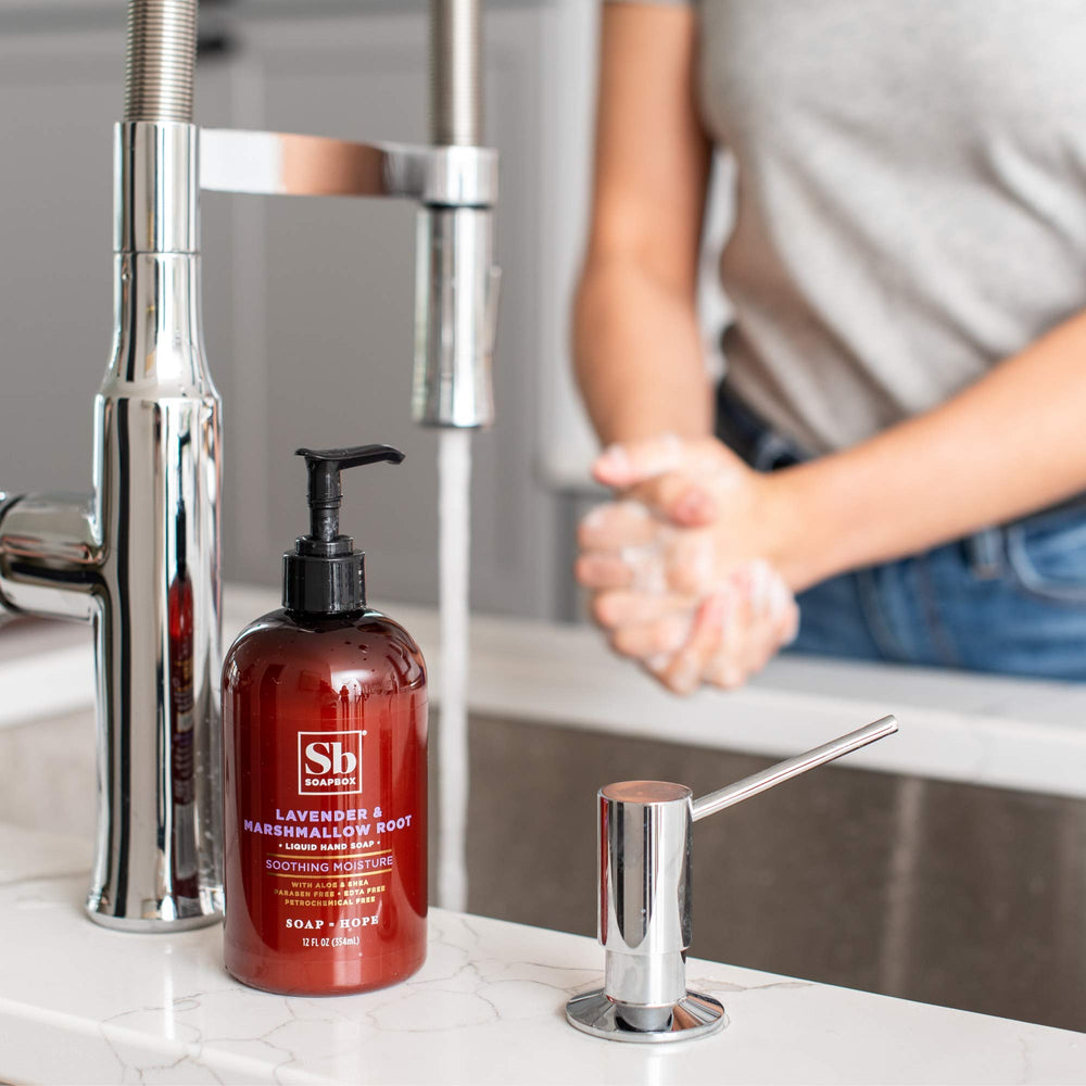 Soapbox with shea butter and aloe for moisturized hands