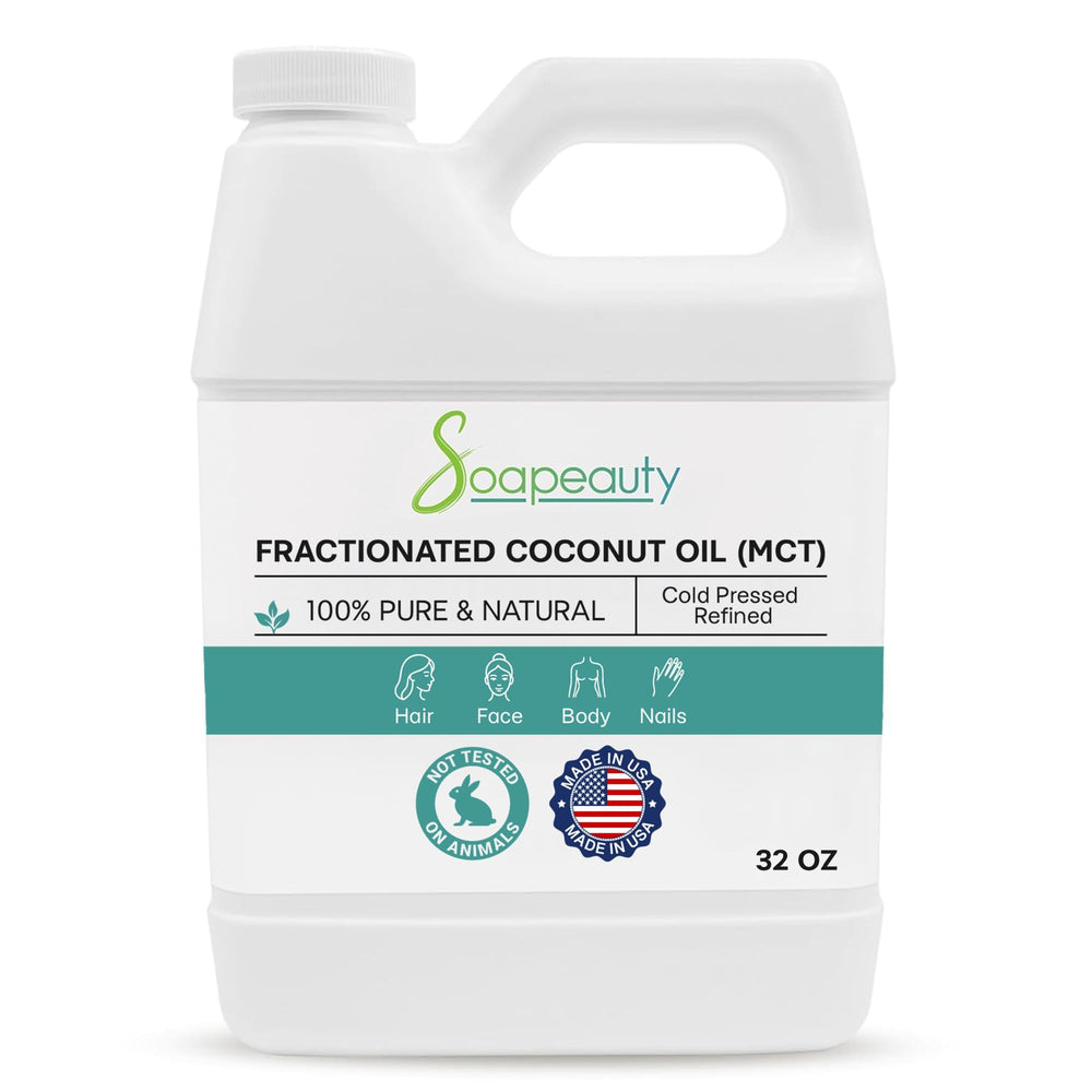 Soapeauty fractionated coconut oil bottle pour for essential oil dilution and use