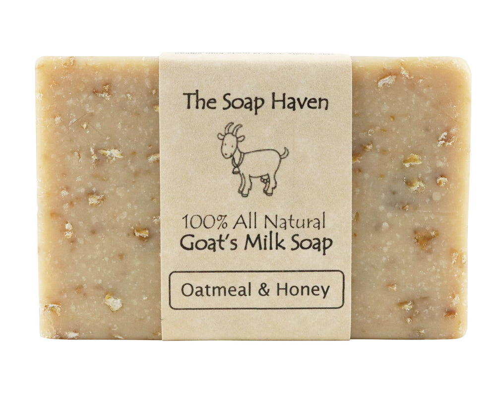 Oatmeal texture detail illustrates gentle exfoliation for all skin types.