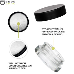 SODO LOCO airtight glass jar with matte lid ideal for creams