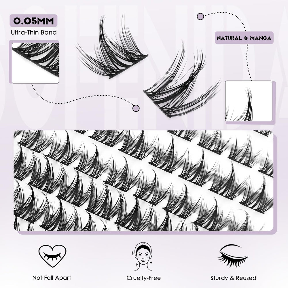 SOFENIDA precision tweezers placing lash clusters for precise application