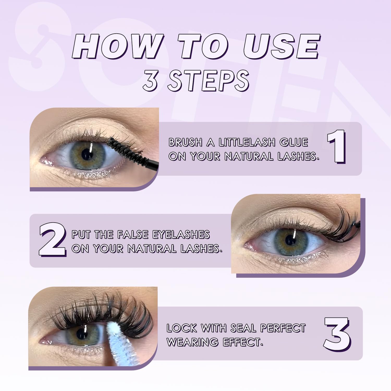 SOFENIDA detailed application guide supports beginners tackling DIY lashes.