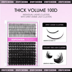 SoFenida 100D lash clusters 10-18mm base for wispy fullness