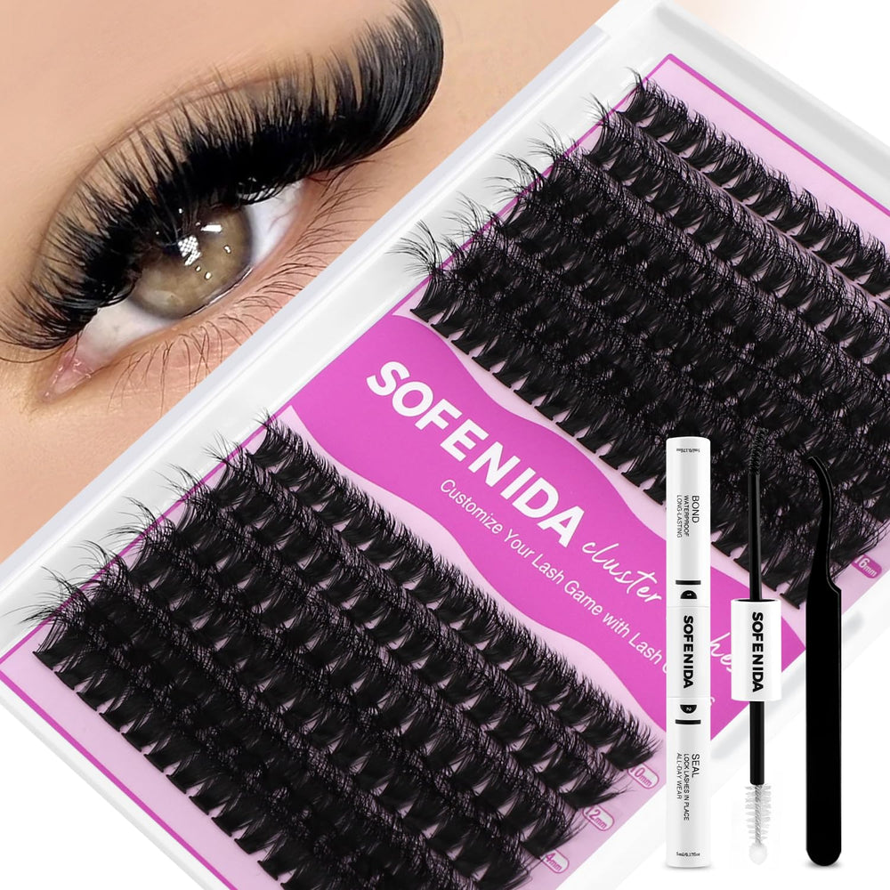 SOFENIDA lash clusters with 60D-80D density for dramatic volume