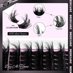 SOFENIDA 10-18mm mix lash extensions offer versatile lengths for customizable eye expression.