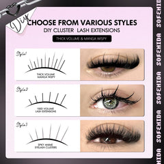 SoFenida manga-style lashes in D-curve for dramatic eye shape