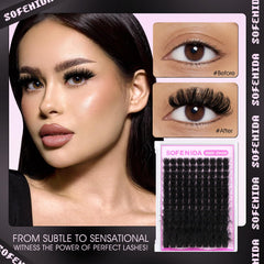 SOFENIDA lash clusters plant-fibre matte material feels soft and lightweight.