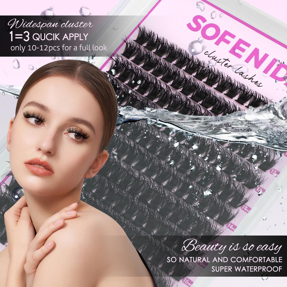 SoFenida premium plant-fibre matte lashes feel soft and lightweight for comfortable wear.