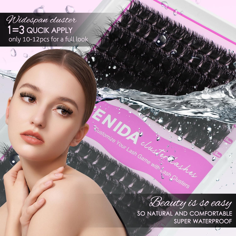 SOFENIDA lash clusters soft plant-fiber closeup highlighting lightweight comfort.