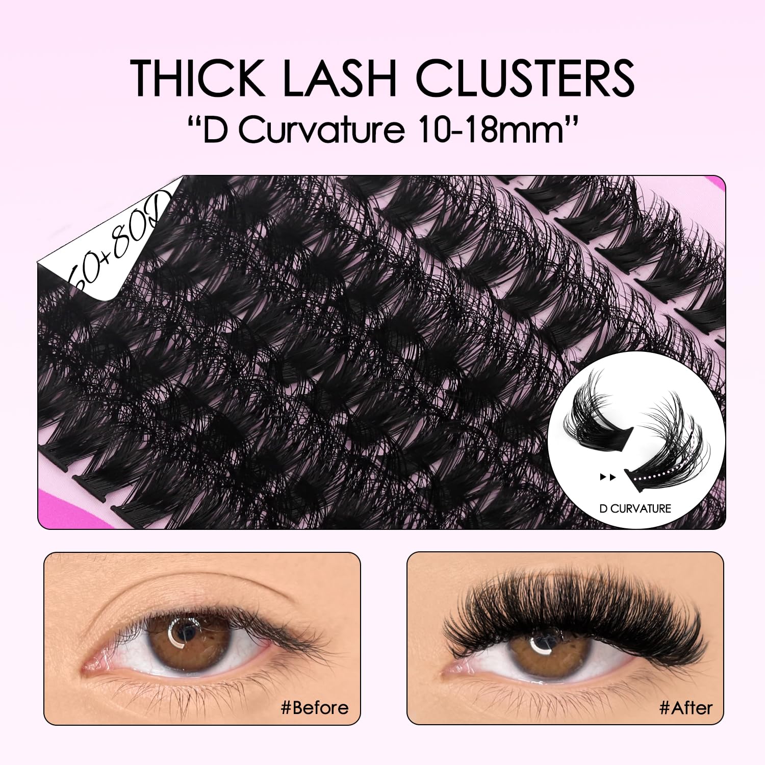 SOFENIDA 10-18mm lash clusters for easy at-home DIY thickness