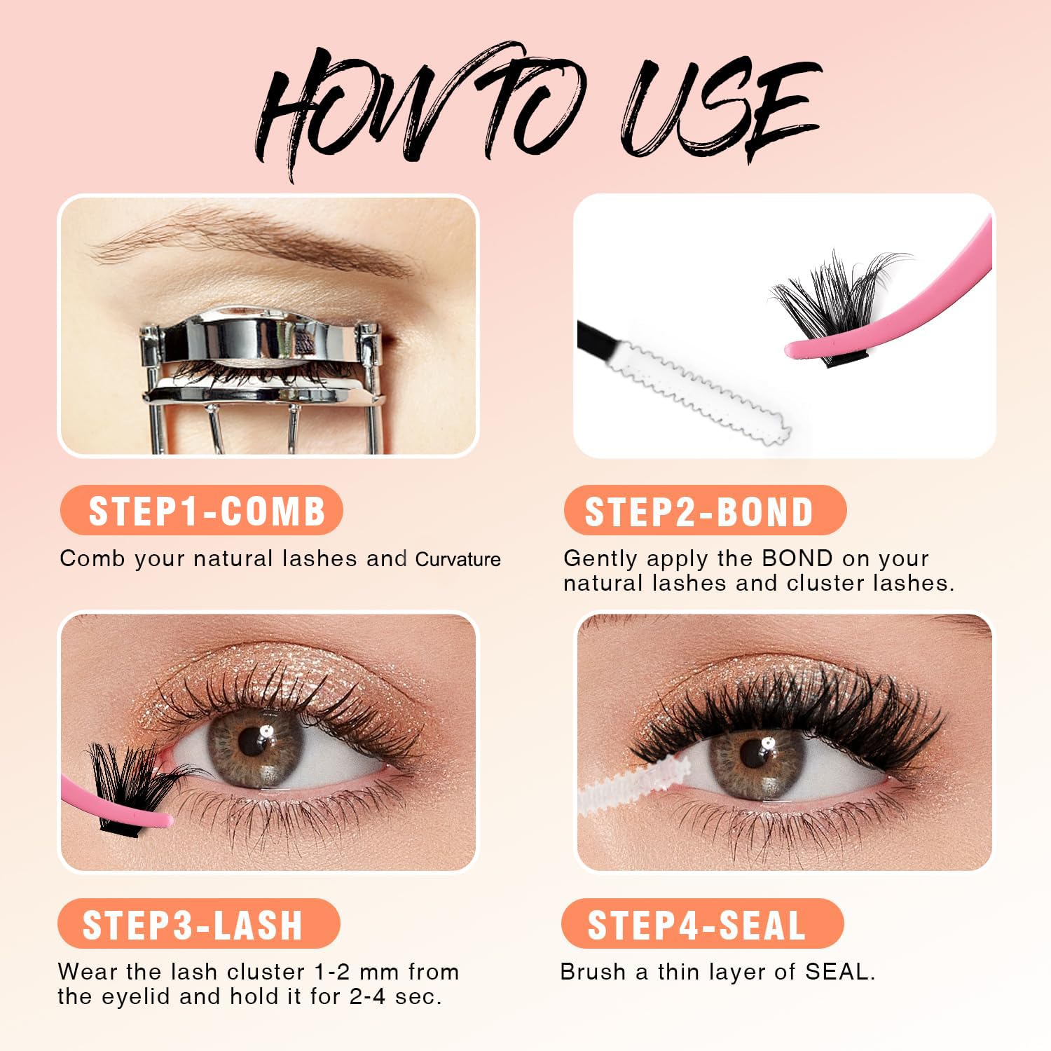 SOFENIDA reusable lash clusters last through multiple wears with care.