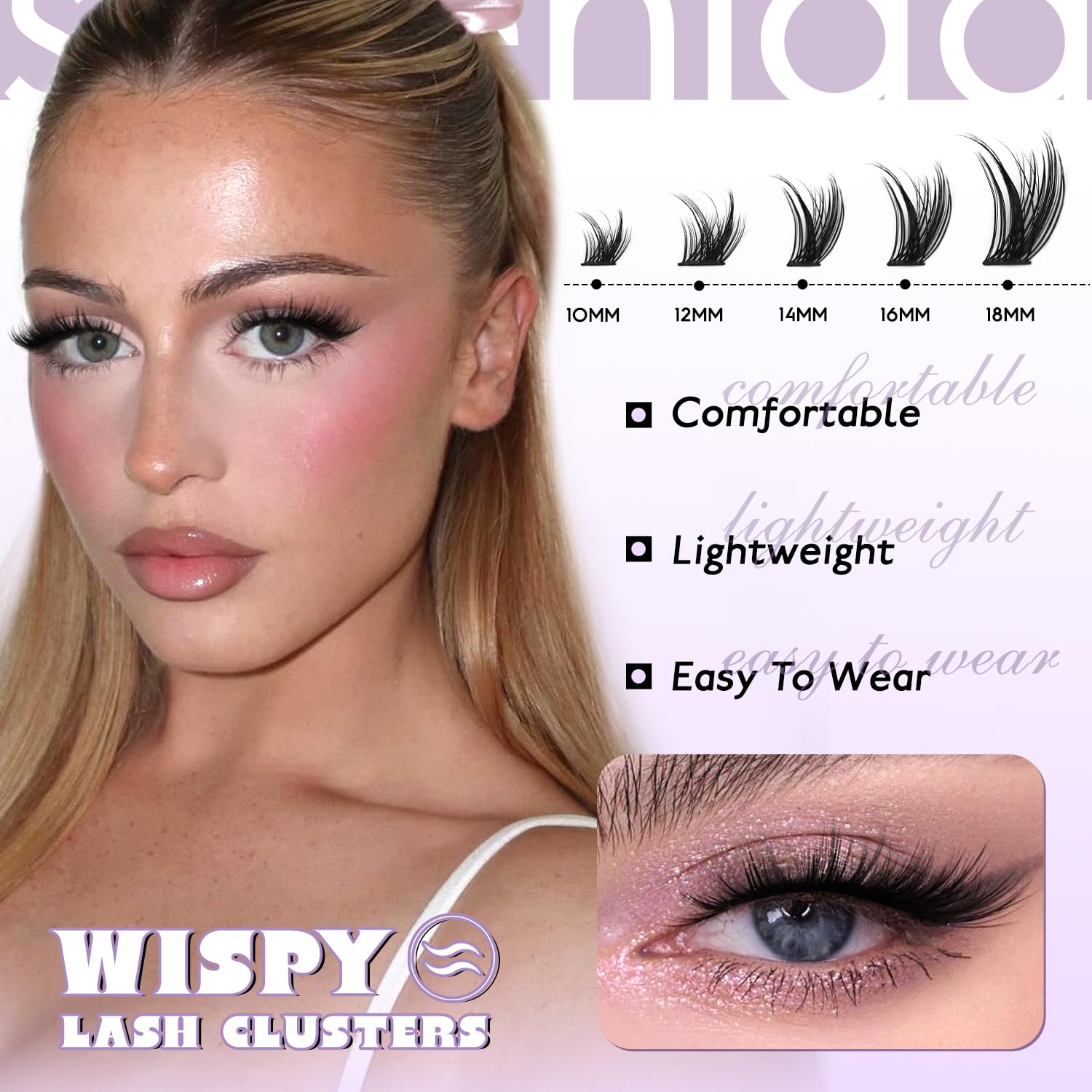 SOFENIDA ultra-fine band clusters blend seamlessly with your natural lashes.