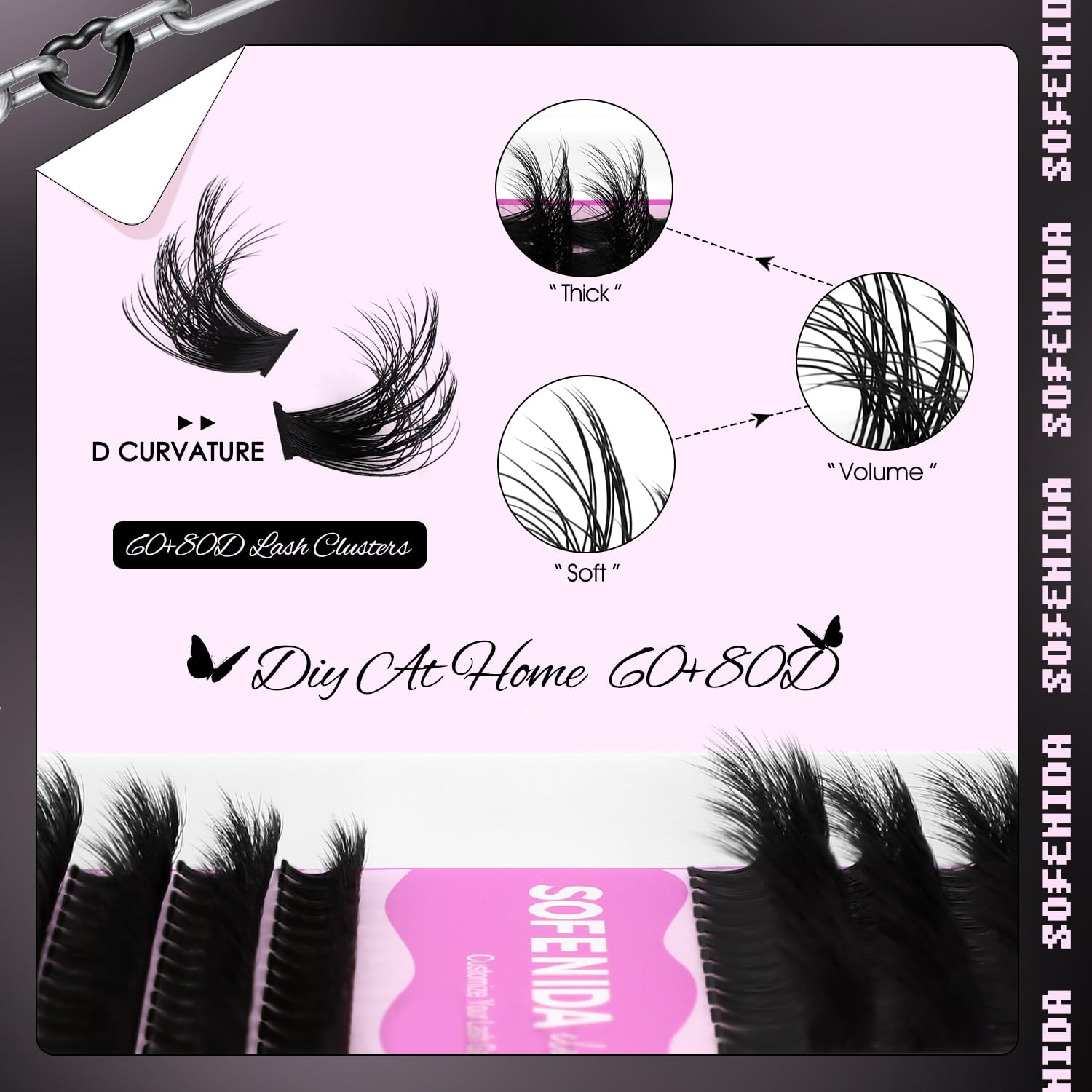 SOFENIDA volume-thick 60D-80D clusters create dense fullness with fewer extensions.