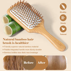 Sofmild bamboo bristles close-up showing round tips for gentle scalp massage.