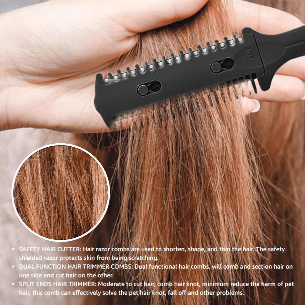 Soft 'N Style 3Pack stainless steel blades close-up for safe precision during cutting.