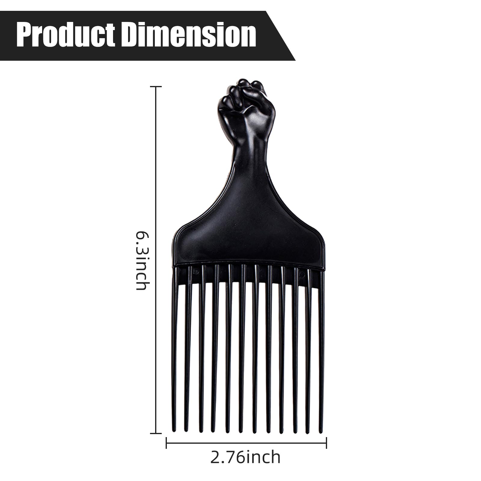 Soft 'N Style afro pick with 12-wide teeth for thick, textured hair.