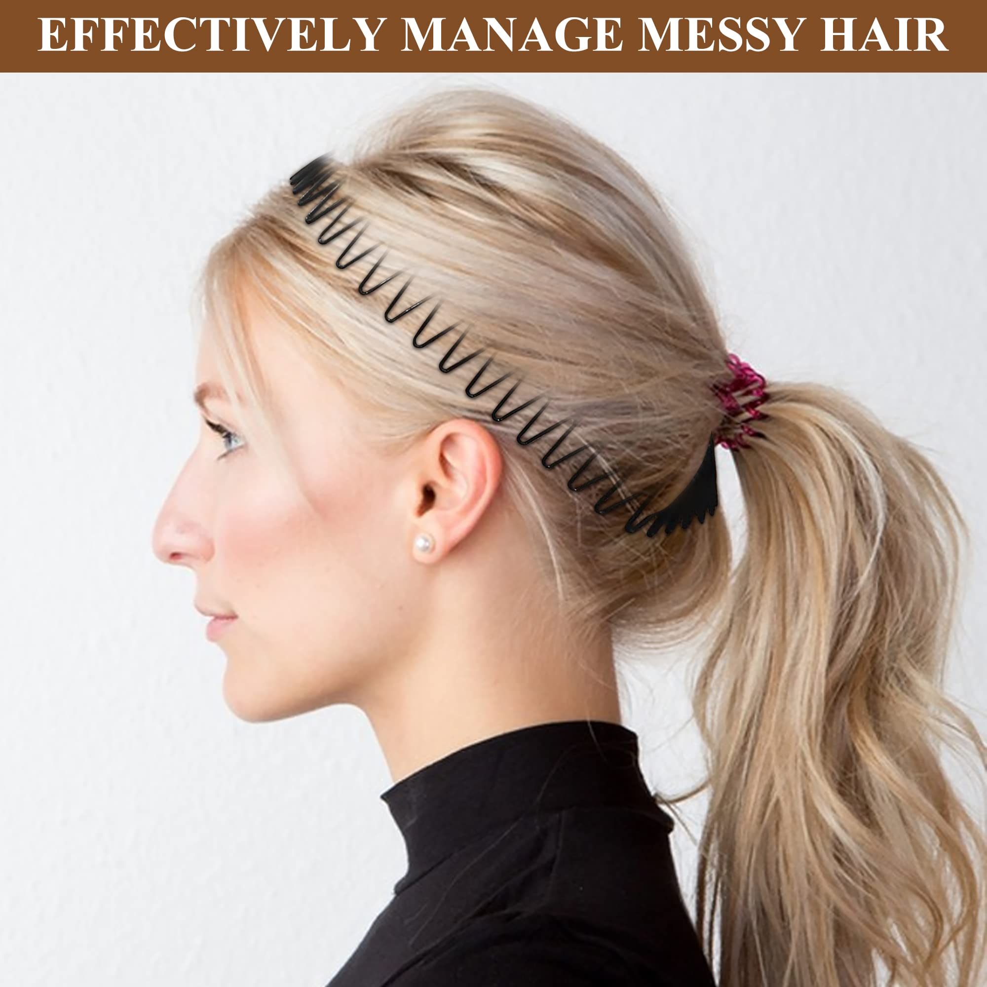 Soft 'N Style comfortable plastic headbands bend with head shape, reducing snags.