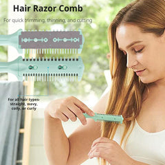 Soft 'N Style stainless steel blades close-up for safe at-home trimming
