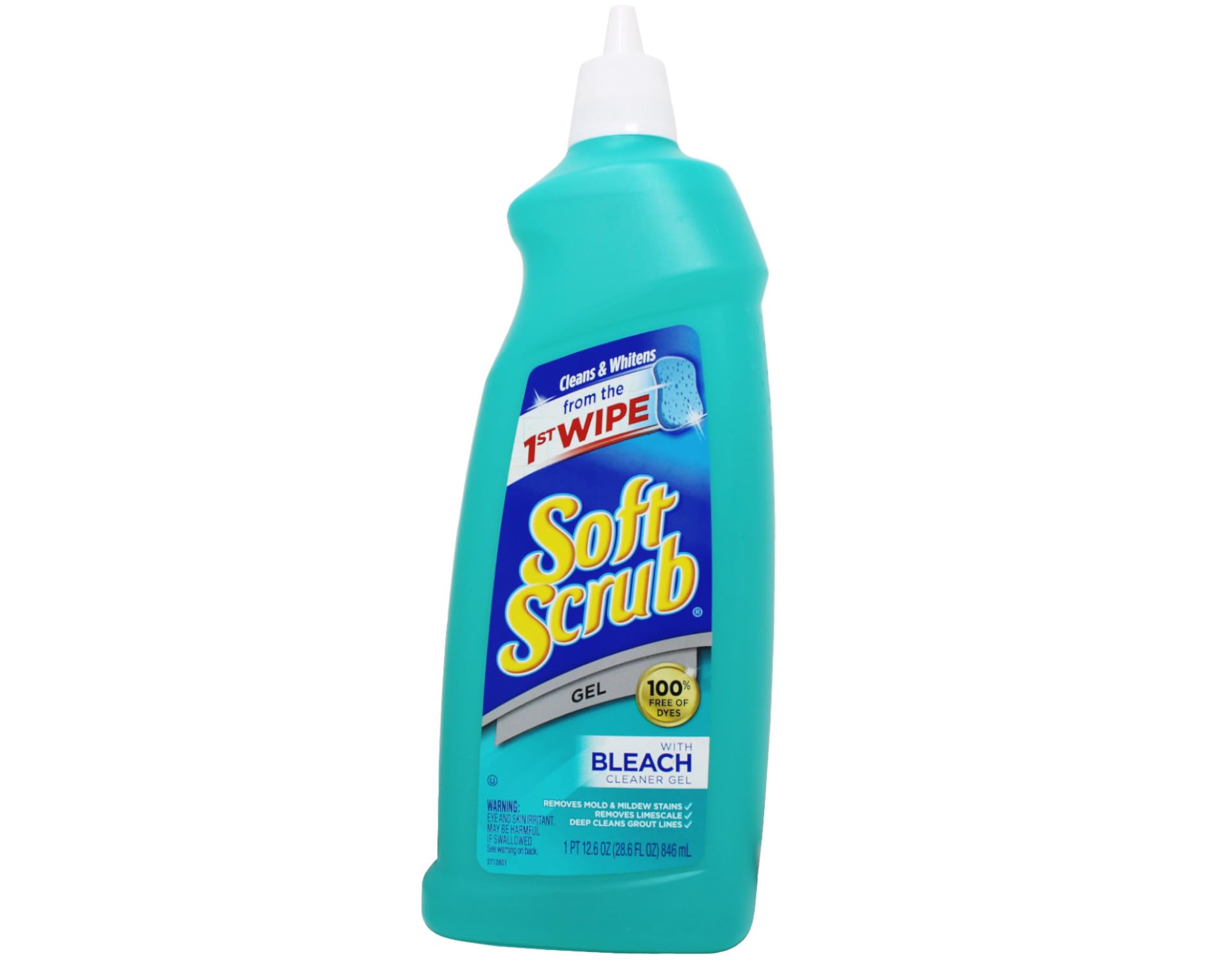 Soft Scrub Gel limpiador con lejía: fregadero limpio y reluciente tras lavar.