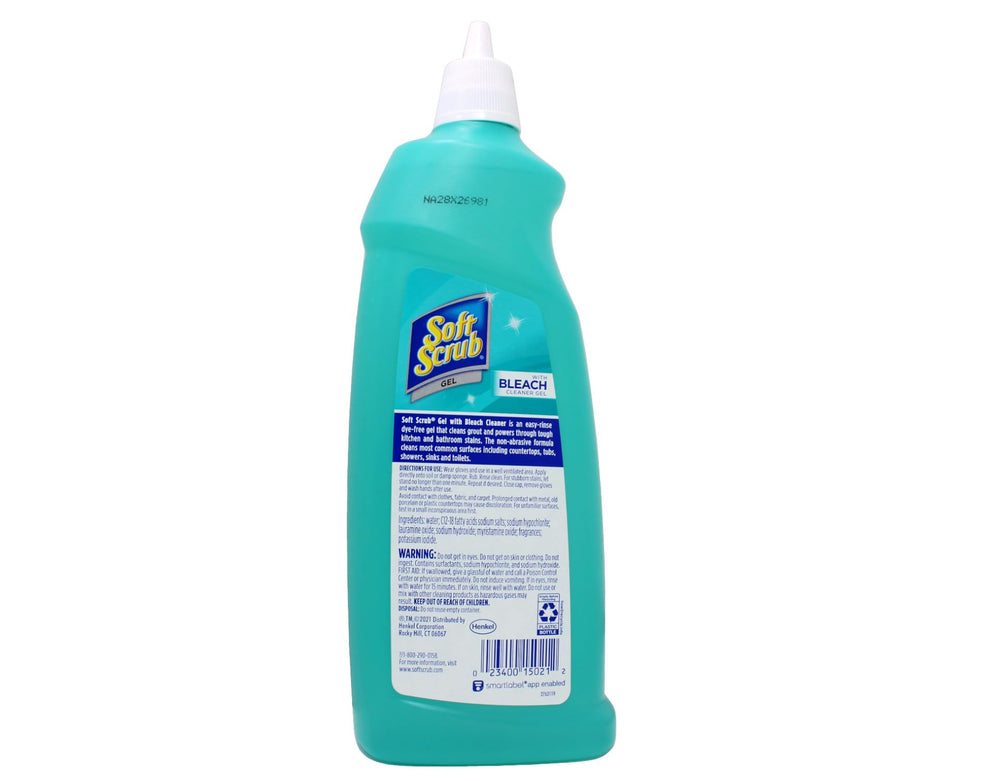 Soft Scrub Gel limpiador con lejía: tina reluciente sin rayas ni olores.