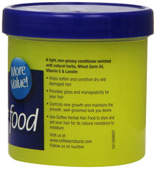 Aplicación con los dedos de Softee Hair Food potencia hidratación y control.