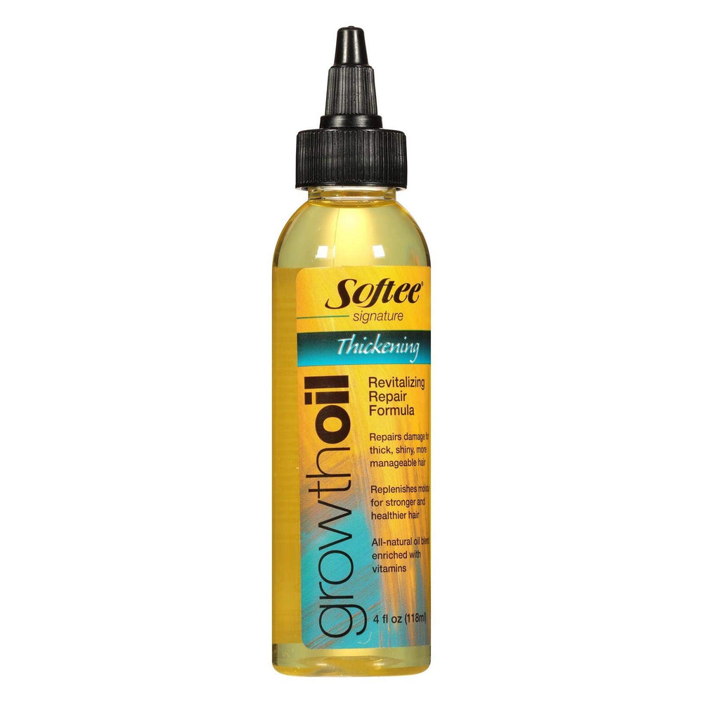 Softee Signature Thickening Growth Oil bottle for shinier, stronger hair