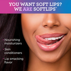 SoftLips Watermelon flavor balm provides refreshing, long-lasting hydration