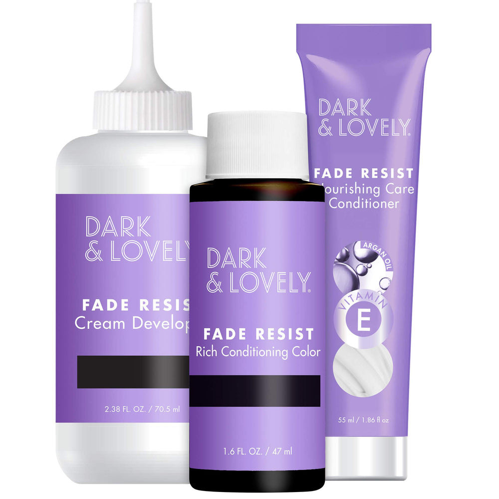 SoftSheen-Carson Dark and Lovely color application step shows even distribution and smooth results.