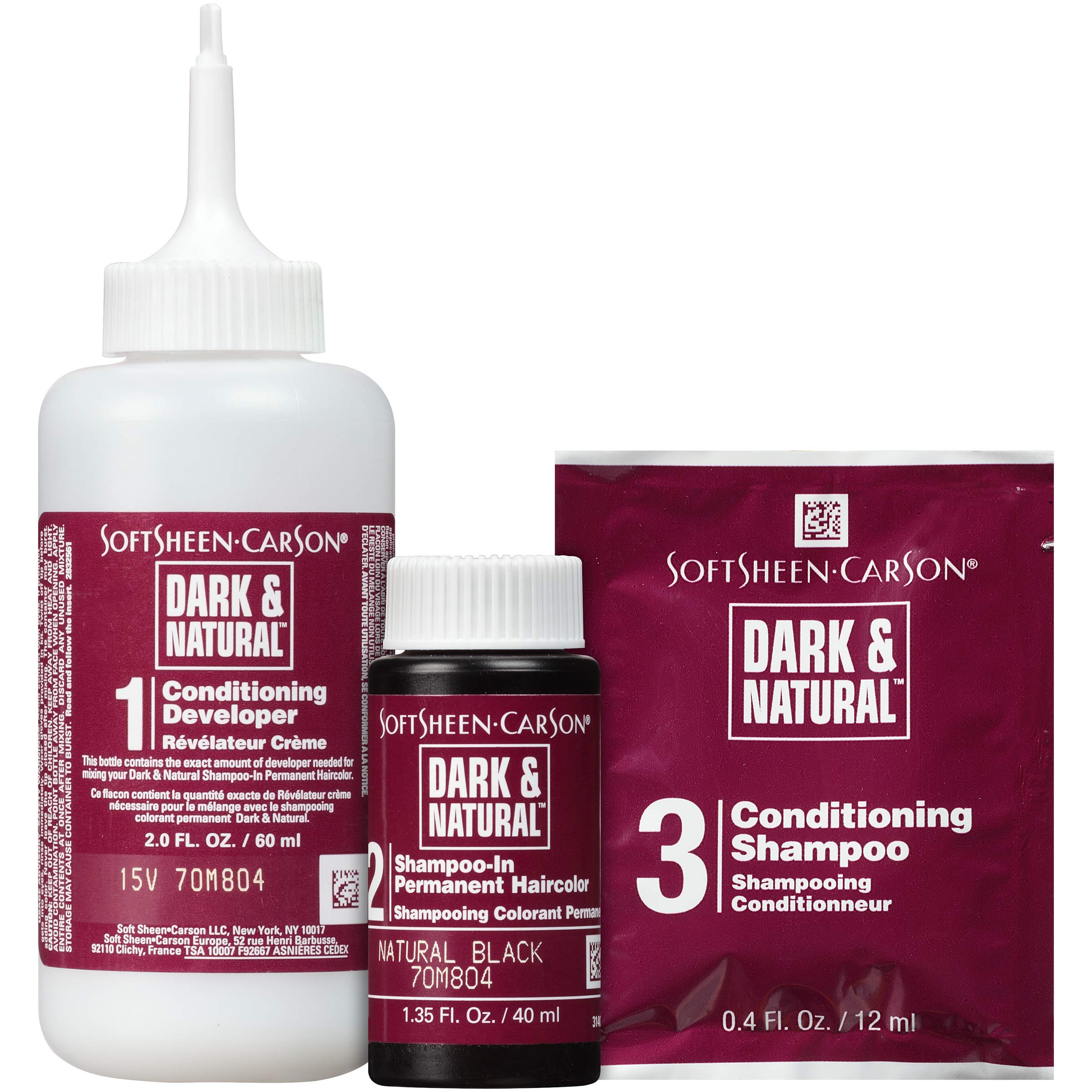 SoftSheen-Carson formula with honey and aloe leaves hair moisturized and soft.