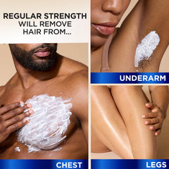 SoftSheen-Carson Razorless Cream demonstrating easy spread for consistent coverage across body areas.