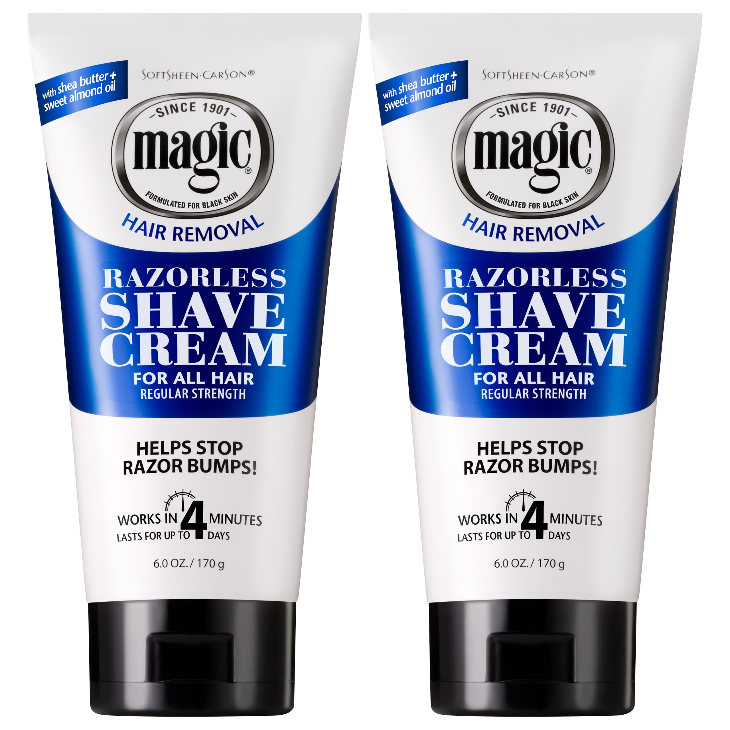 SoftSheen-Carson Magic Razorless Cream for bald-head application delivers smooth, bump-free results without a razor.