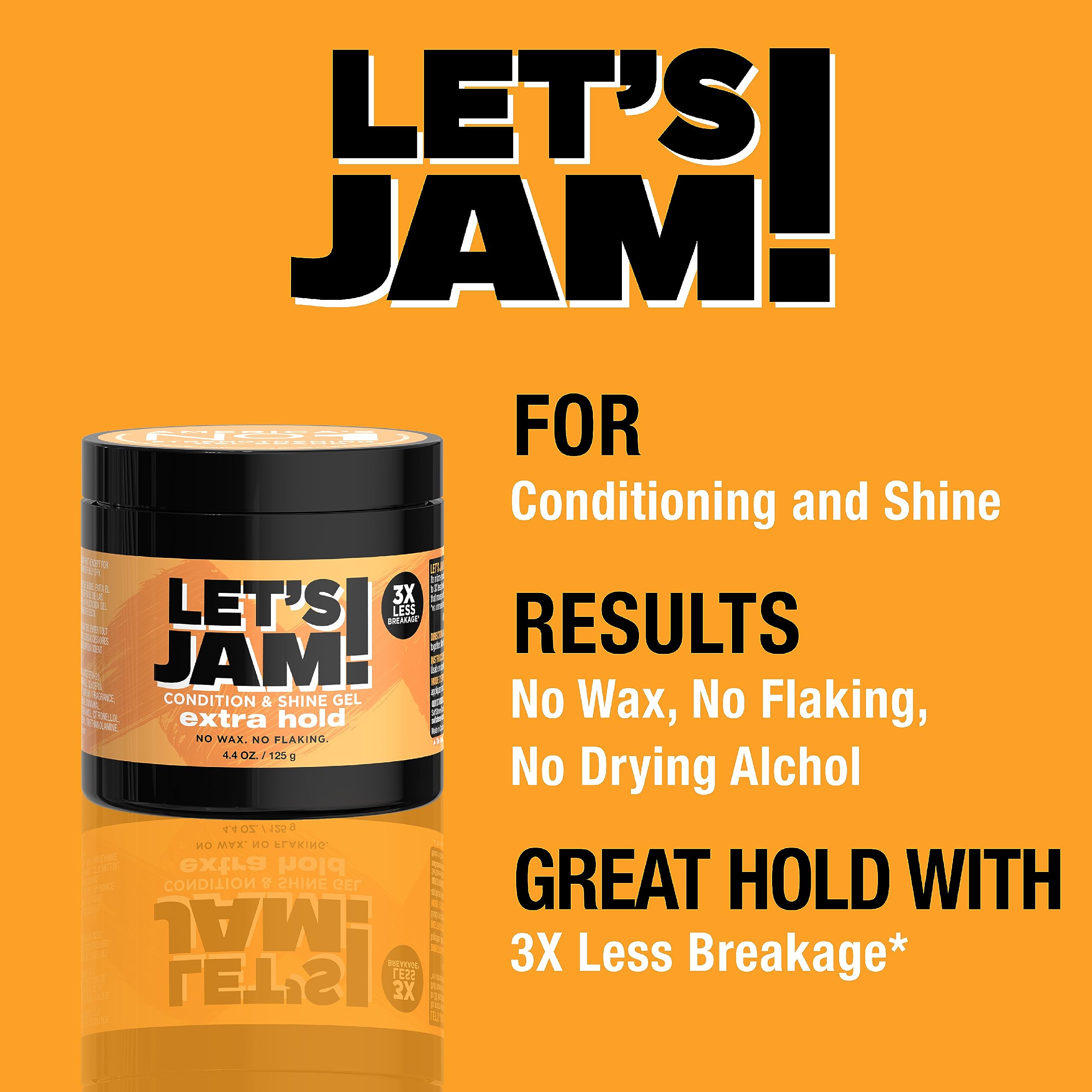SoftSheen Let's Jam gel applied to wet hair for smooth styling