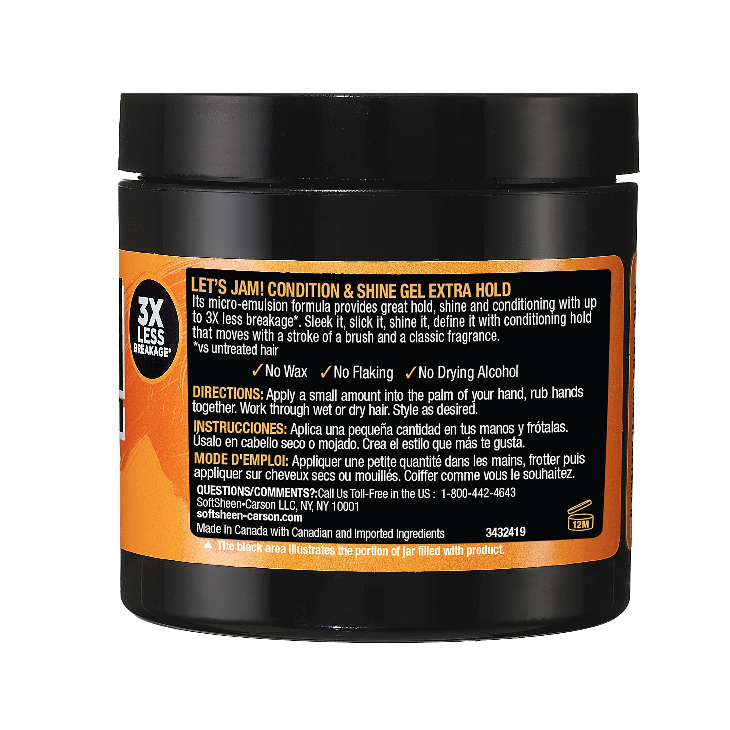 SoftSheen Let's Jam no-flake formula ideal for clean styling
