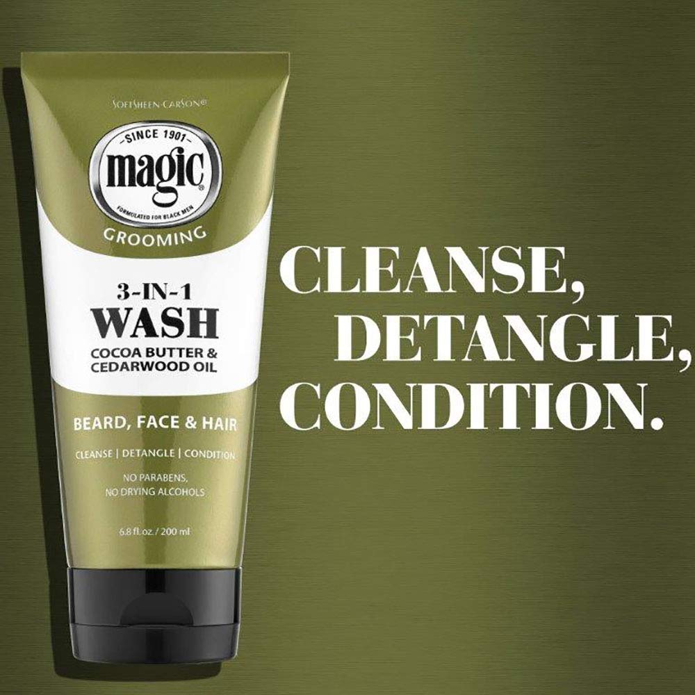 Fresh facial skin after using SoftSheen Magic Beard Wash.