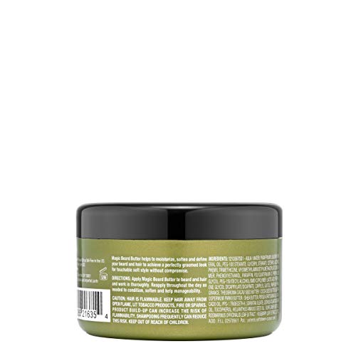 SoftSheen Magic beard butter being applied for smooth, defined beard.