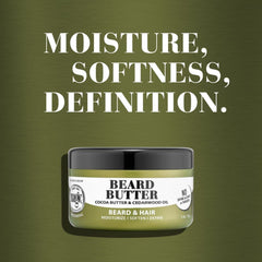 SoftSheen Magic beard butter creamy texture close up emphasizes finish.