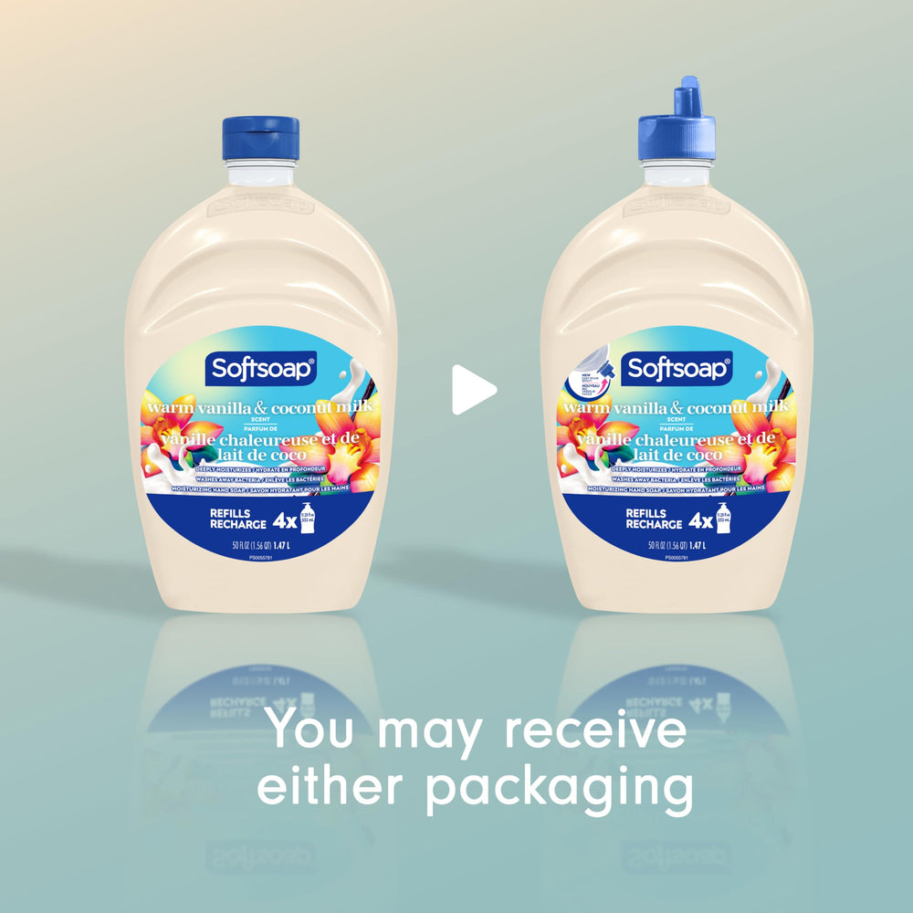 Softsoap aroma vainilla leche coco para experiencia de lavado agradable