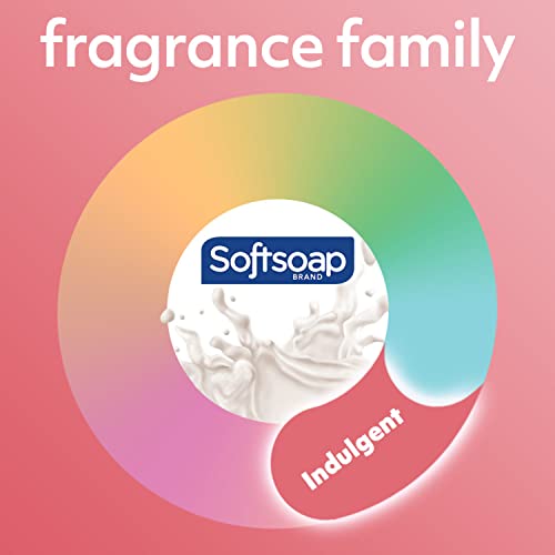 Softsoap cream texture closeup showcases smooth, luxurious wash.