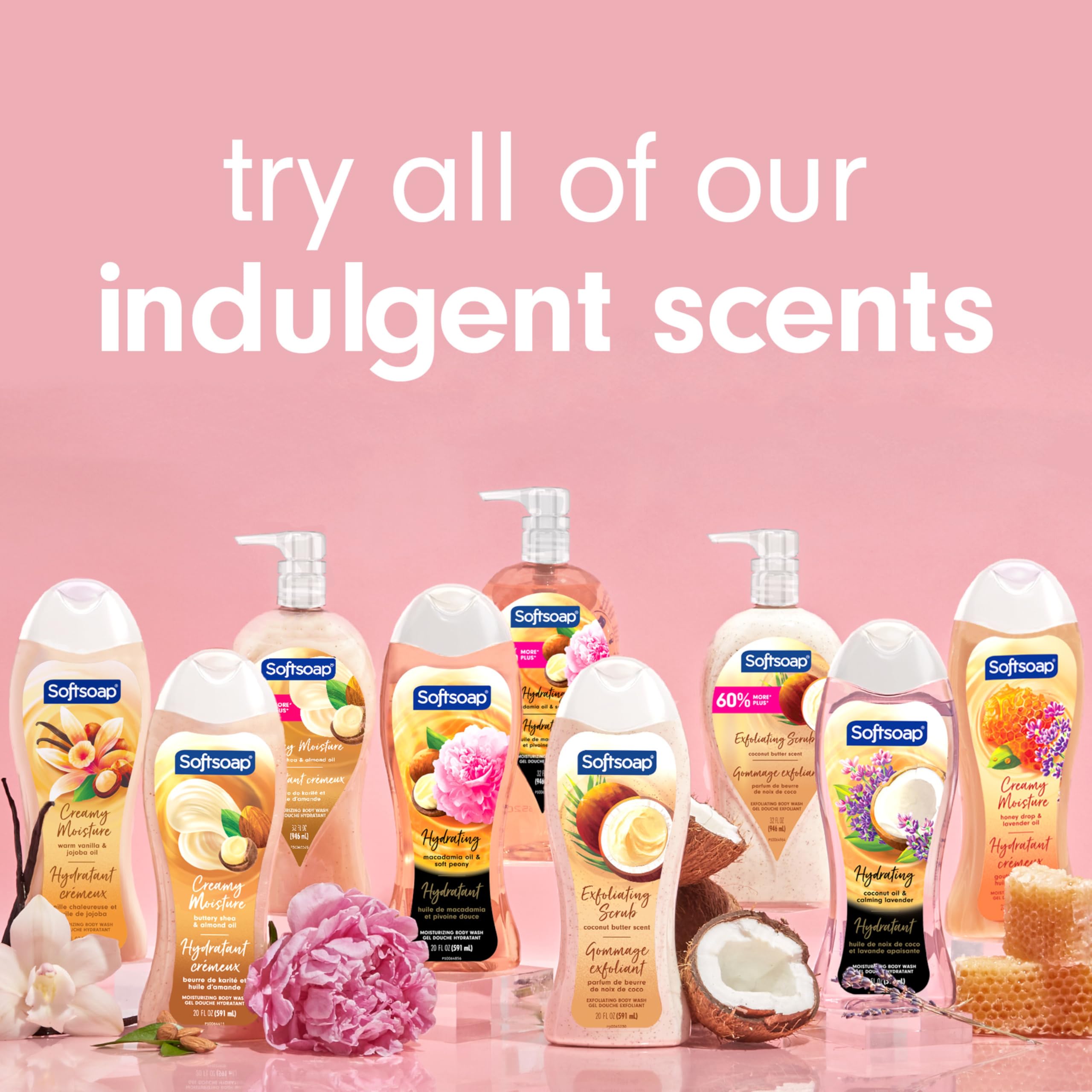 Softsoap daily shower scene conveys a moment of fresh, fragrant cleansing.
