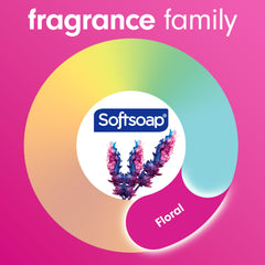 Softsoap coco hibisco, mano lavada, hidratación suave durante el lavado.