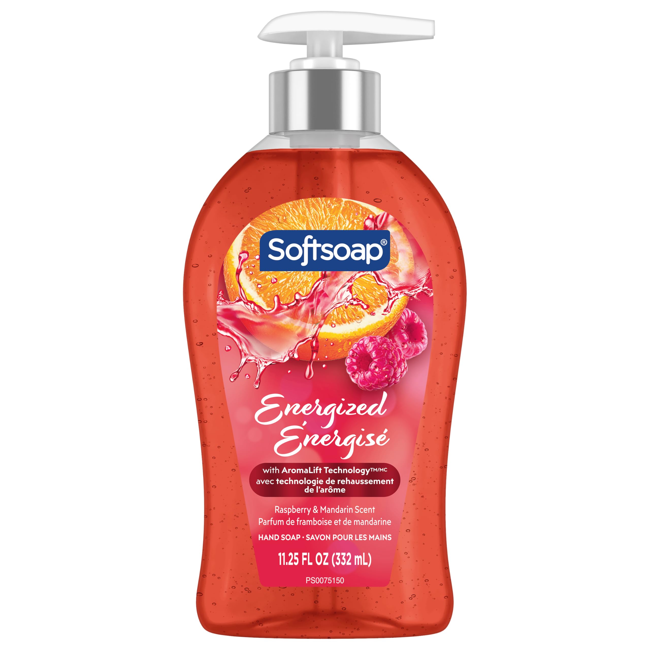 Softsoap Energized, jabón con perlas para una sensación suave durante el lavado.