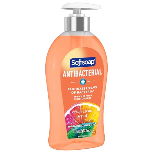 Softsoap jabón antibacterial líquido, textura cremosa que cuida la piel durante el lavado