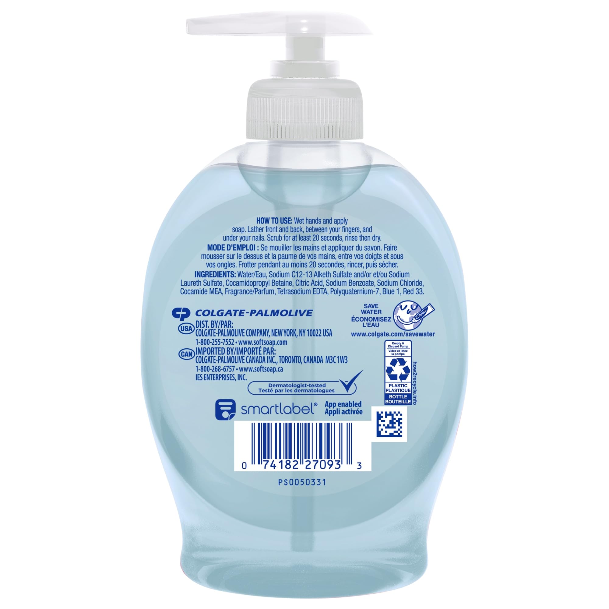 Softsoap jabón para uso diario en casa, fragancia fresca.
