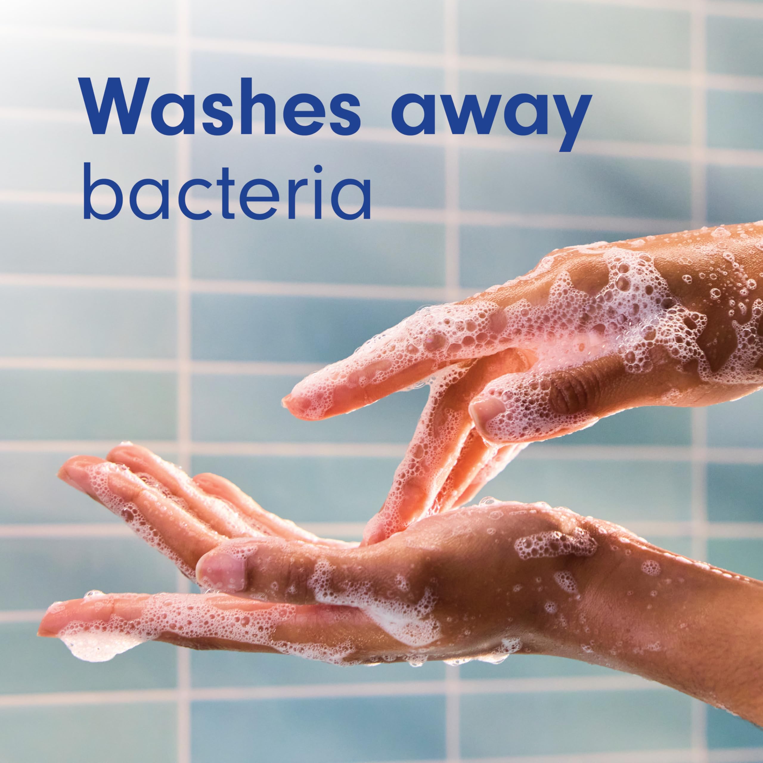 Softsoap Juicy Peach bathroom sink display invites refreshing hand cleaning moments.