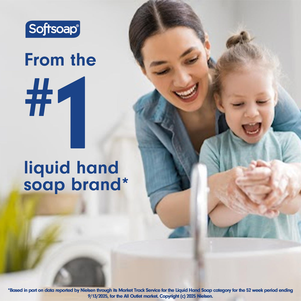 Softsoap Juicy Peach label closeup shows parabens- and phthalates-free formula.