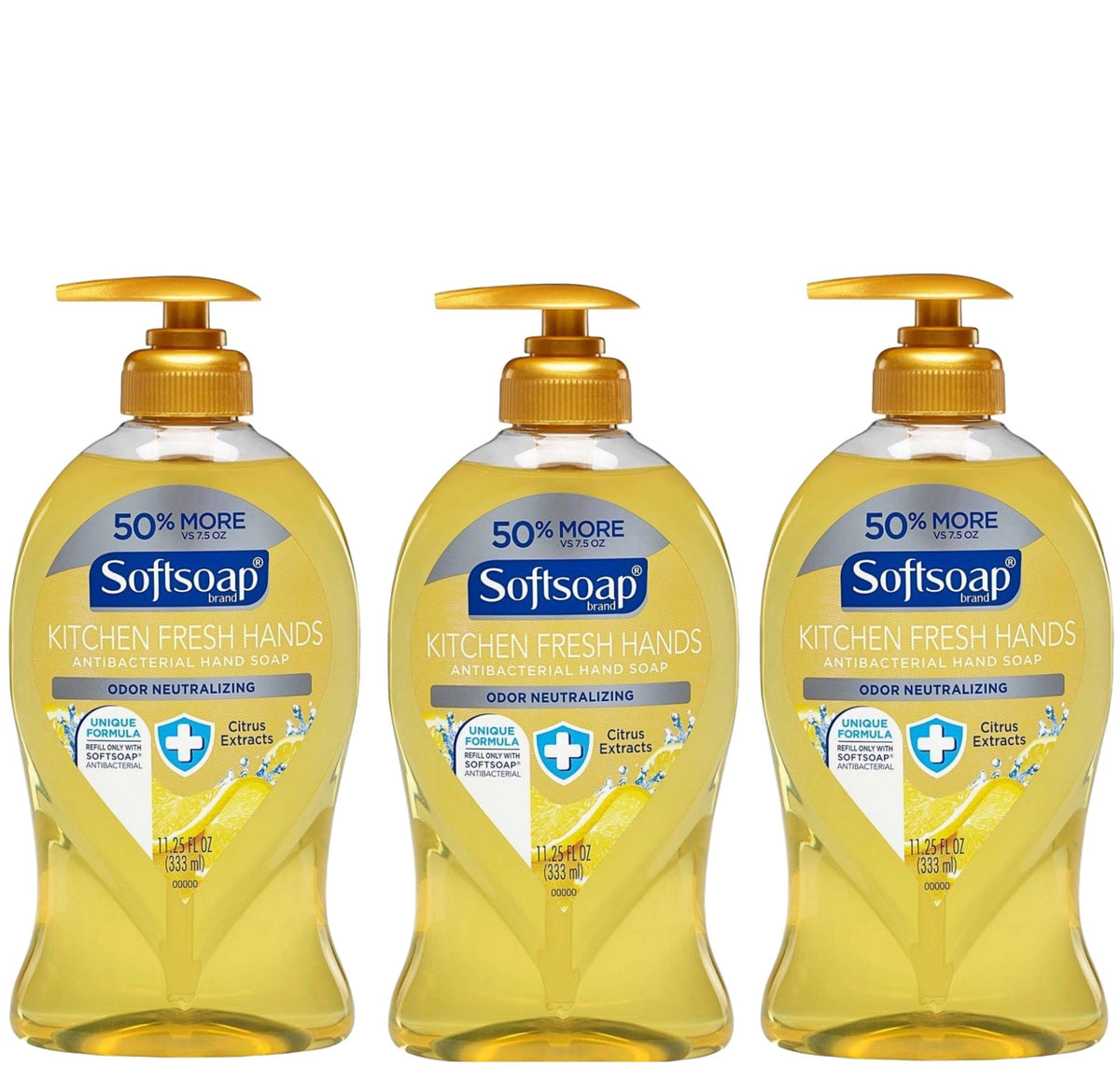 Softsoap Kitchen Fresh botella vertida: aroma cítrico para refrescar manos al cocinar.